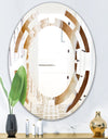 Marbled Geode 3 - Modern Round or Oval Wall Mirror - Space