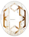 Marbled Geode 3 - Modern Round or Oval Wall Mirror - Hexagon Star