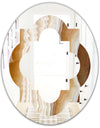 Marbled Geode 3 - Modern Round or Oval Wall Mirror - Quatrefoil