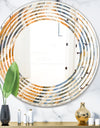 Marbled Geode 4 - Modern Round or Oval Wall Mirror - Wave