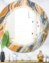 Marbled Geode 4 - Modern Round or Oval Wall Mirror - Triple C