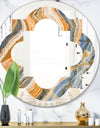 Marbled Geode 4 - Modern Round or Oval Wall Mirror - Quatrefoil