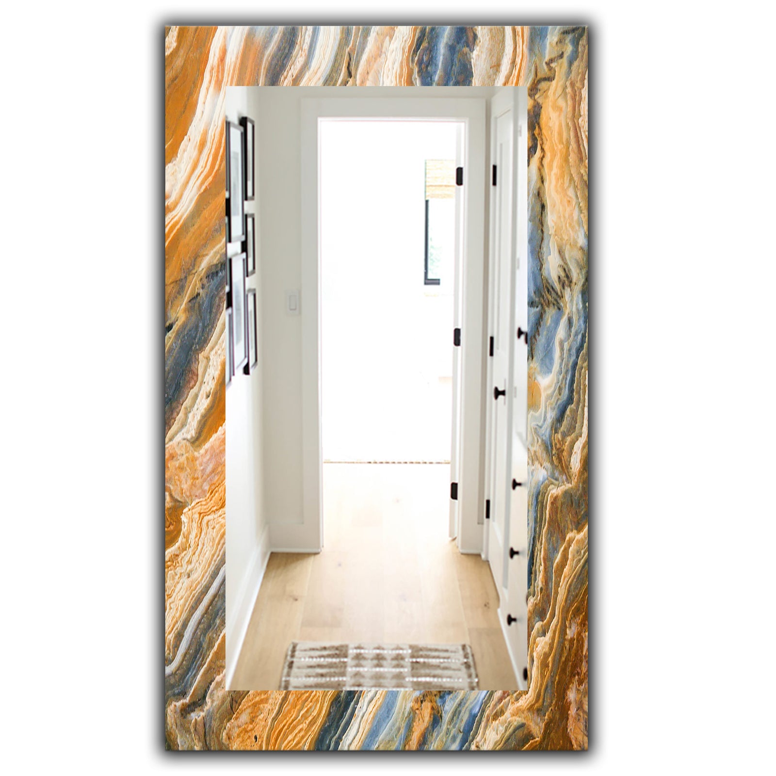 Marbled Geode 4 - Traditional Mirror - Wall Mirror