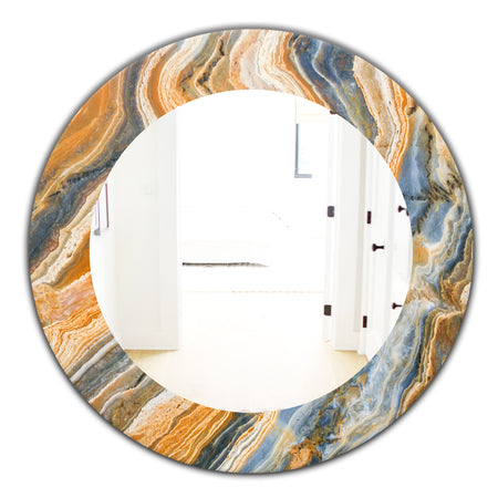 Porch & Den 'Marbled Geode 4 - Traditional Mirror