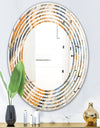 Marbled Geode 4 - Modern Round or Oval Wall Mirror - Wave
