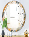 Marbled Geode 4 - Modern Round or Oval Wall Mirror - Triple C
