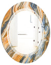 Marbled Geode 4 - Modern Round or Oval Wall Mirror - Triple C