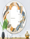 Marbled Geode 4 - Modern Round or Oval Wall Mirror - Quatrefoil