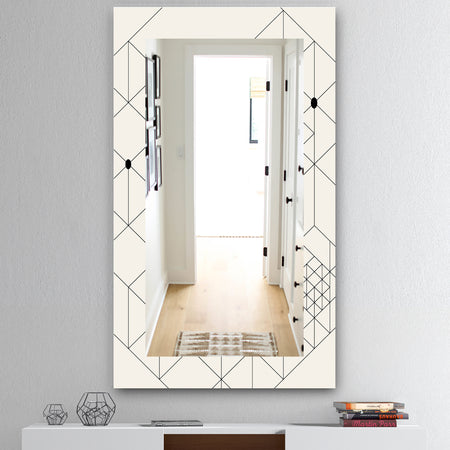 Triangular Spacy Spheres 1 - Mid-Century Mirror - Wall Mirror