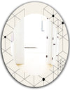 Triangular Spacy Spheres 1 - Mid-Century Mirror - Oval or Round Wall Mirror