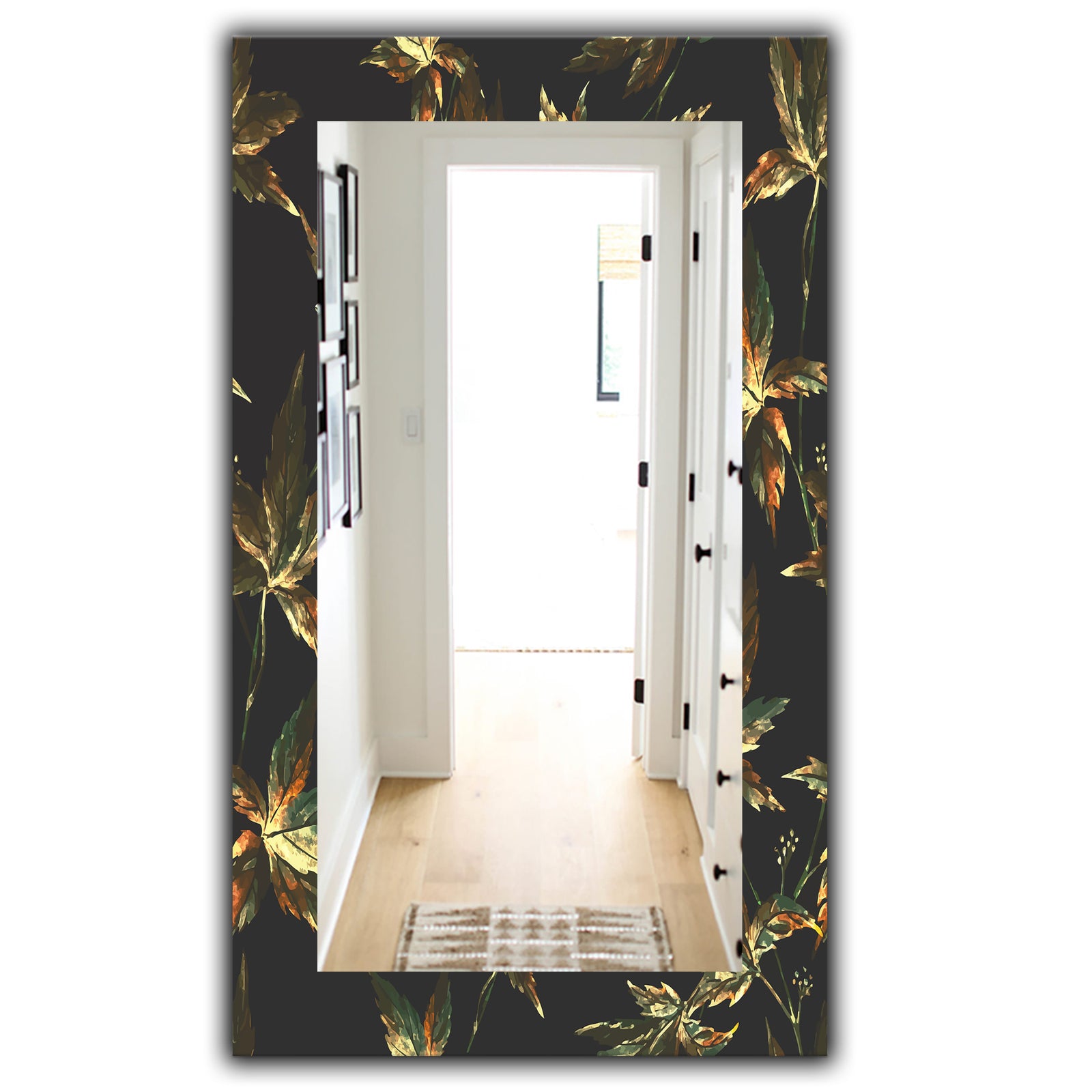 Black Leaves - Traditional Mirror - Wall Mirror
