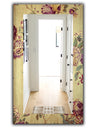 Vintage Purple Flowers - Bohemian and Eclectic Mirror - Vanity Mirror