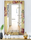 Vintage Purple Flowers - Bohemian and Eclectic Mirror - Vanity Mirror