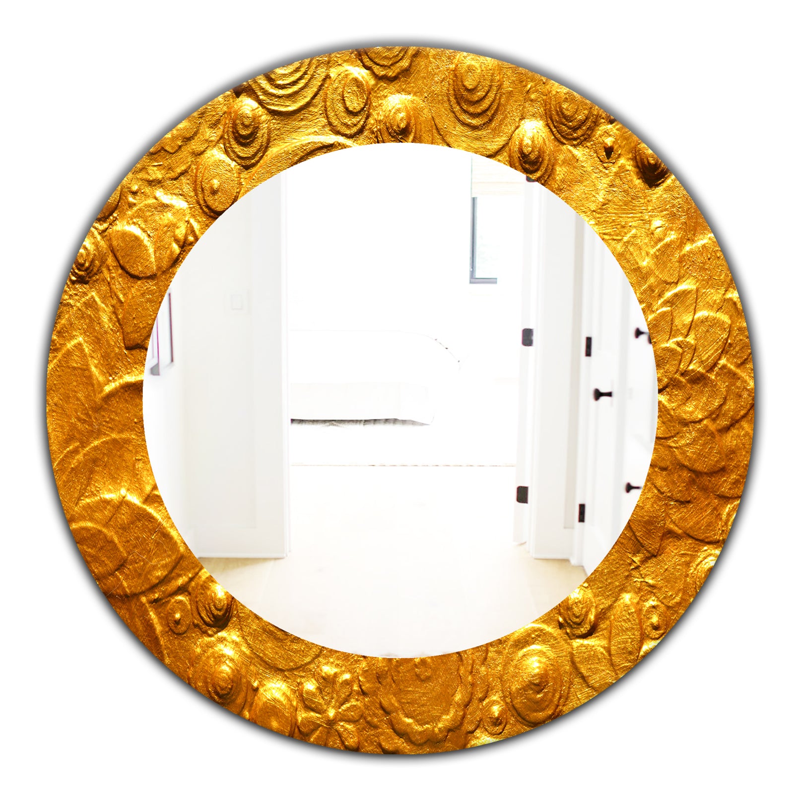 Yellow Moods 23 - Modern Mirror - Oval or Round Wall Mirror