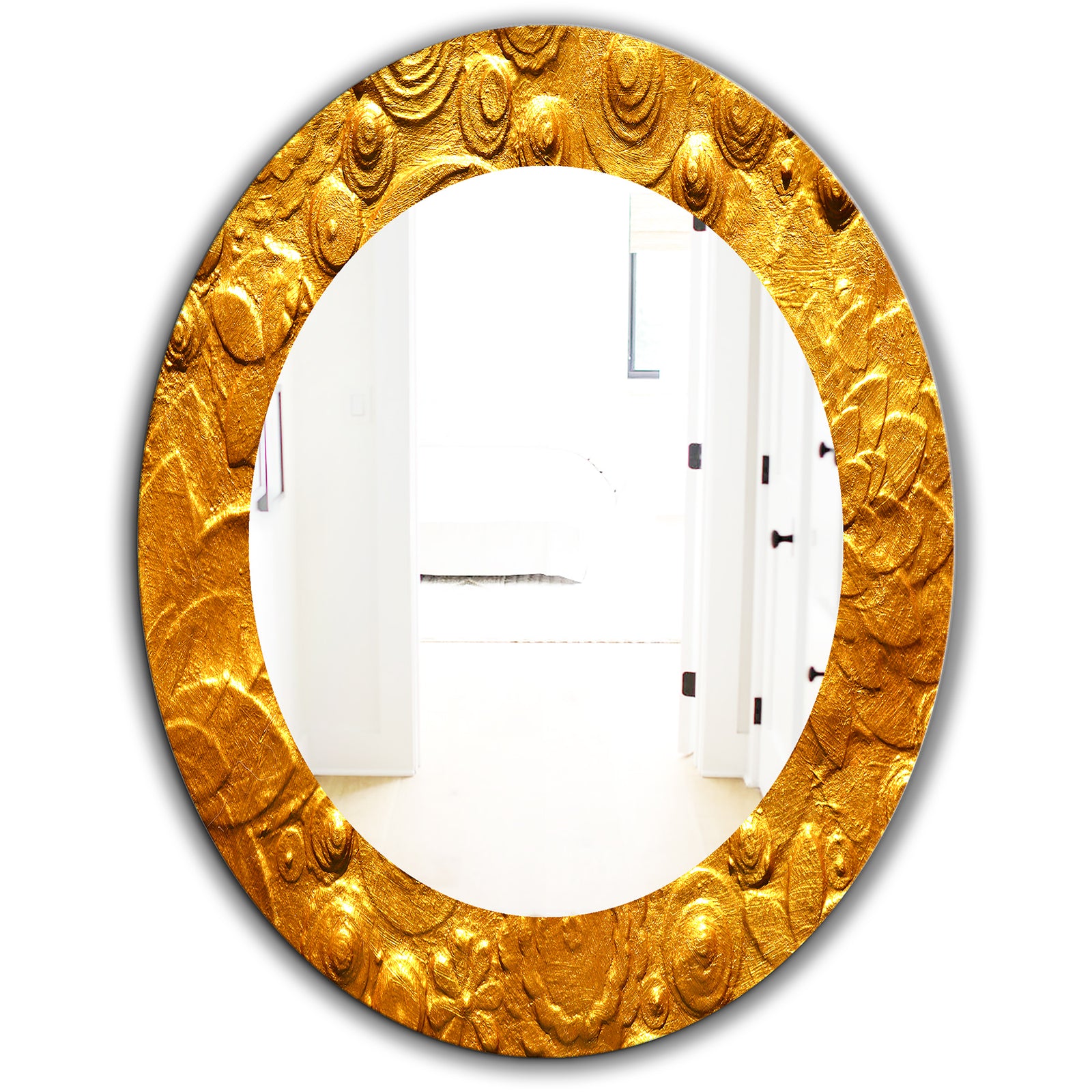 Yellow Moods 23 - Modern Mirror - Oval or Round Wall Mirror
