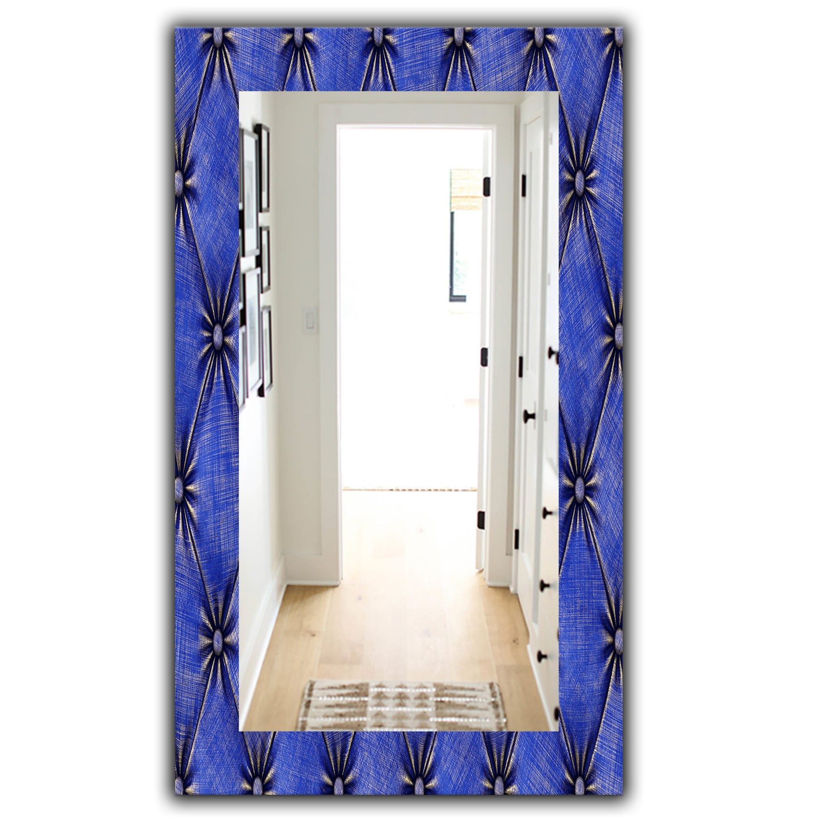 Leather Print V - Modern Mirror - Wall Mirror