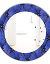 Leather Print V - Modern Mirror - Oval or Round Wall Mirror