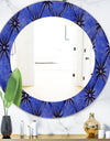 Leather Print V - Modern Mirror - Oval or Round Wall Mirror