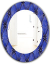 Leather Print V - Modern Mirror - Oval or Round Wall Mirror