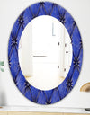 Leather Print V - Modern Mirror - Oval or Round Wall Mirror