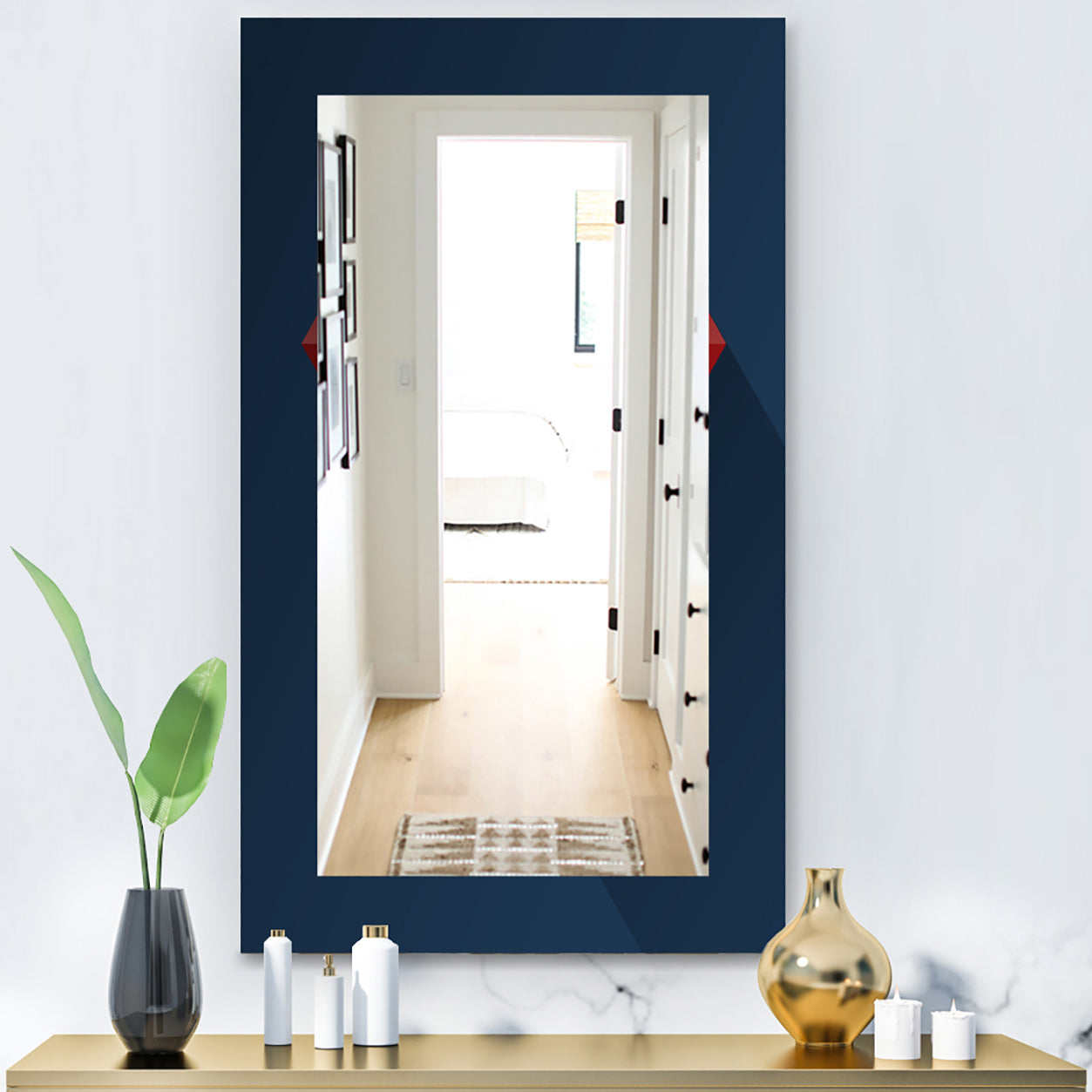 Simple Blue - Modern Mirror - Wall Mirror