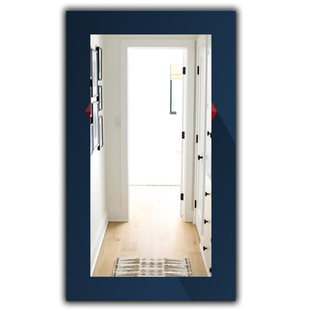 Simple Blue - Modern Mirror - Wall Mirror