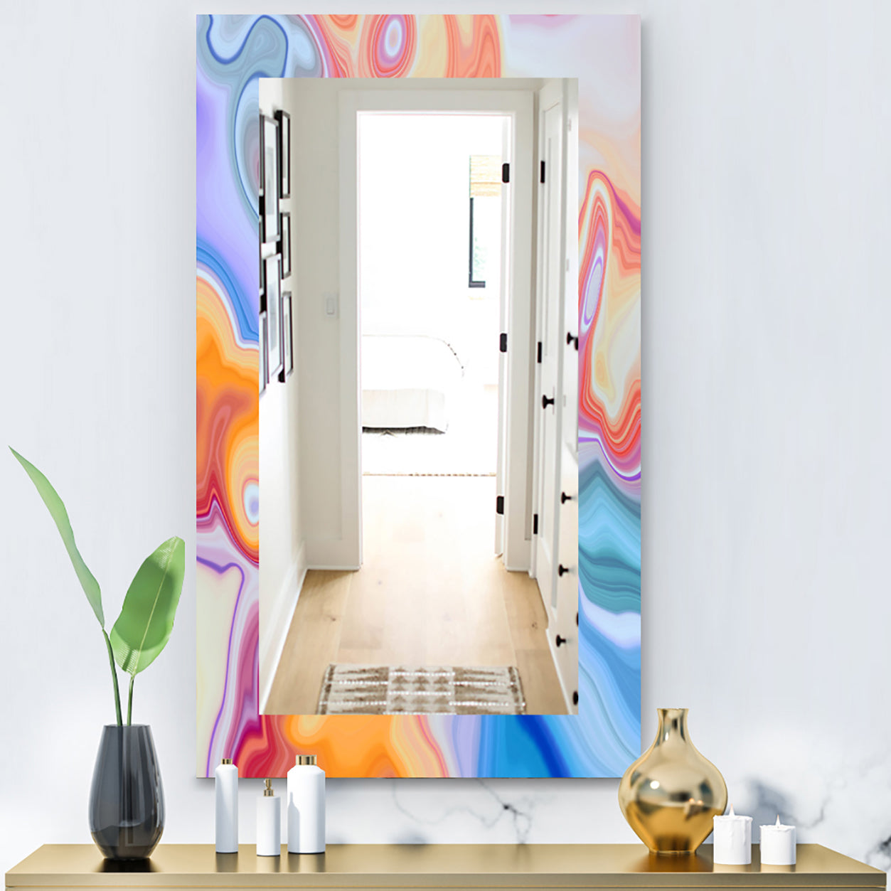 Marbled Geode 6 - Modern Mirror - Wall Mirror