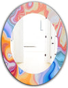 Marbled Geode 6 - Modern Mirror - Oval or Round Wall Mirror
