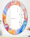 Marbled Geode 6 - Modern Mirror - Oval or Round Wall Mirror
