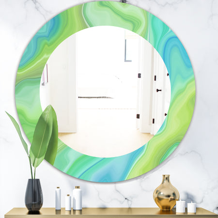 Marbled Geode 7 - Modern Mirror - Oval or Round Wall Mirror