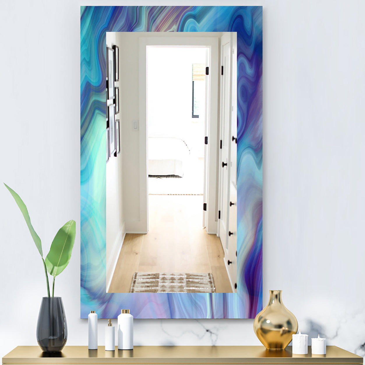 Marbled Geode 8 - Modern Mirror - Vanity Mirror