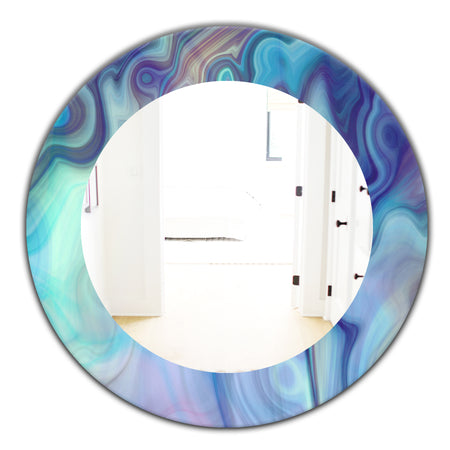 Porch & Den 'Marbled Geode 8 - Modern Mirror