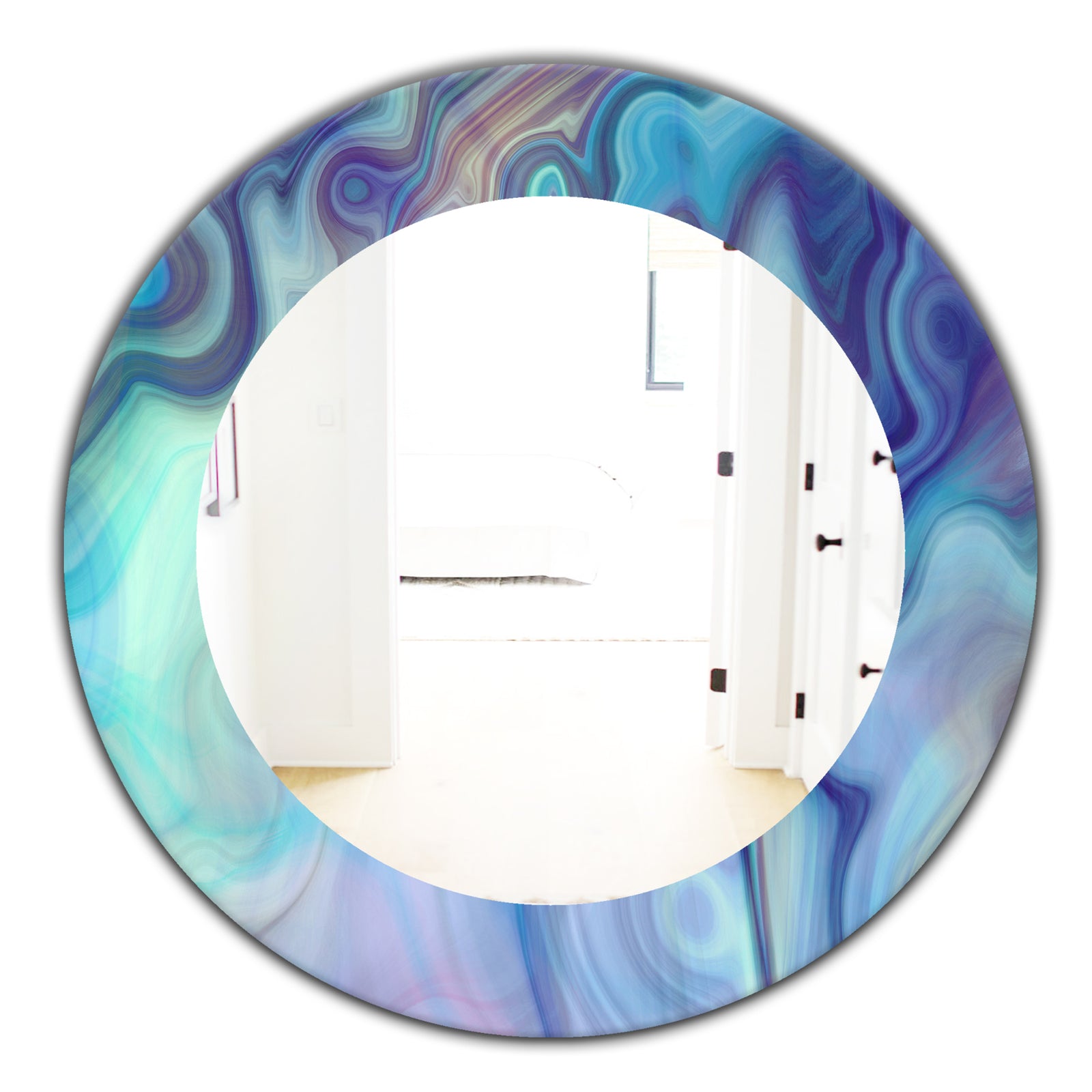 Porch & Den 'Marbled Geode 8 - Modern Mirror