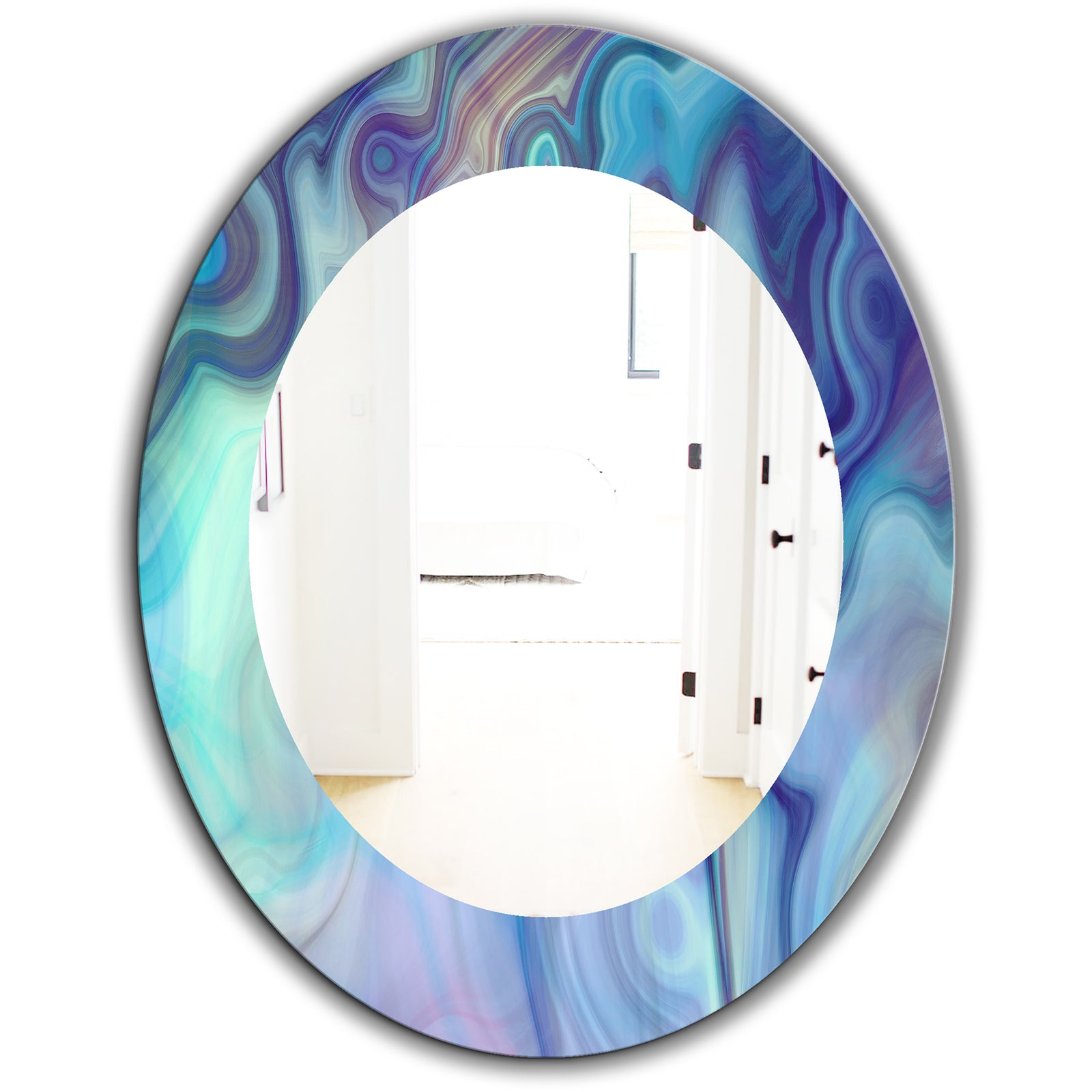 Porch & Den 'Marbled Geode 8 - Modern Mirror