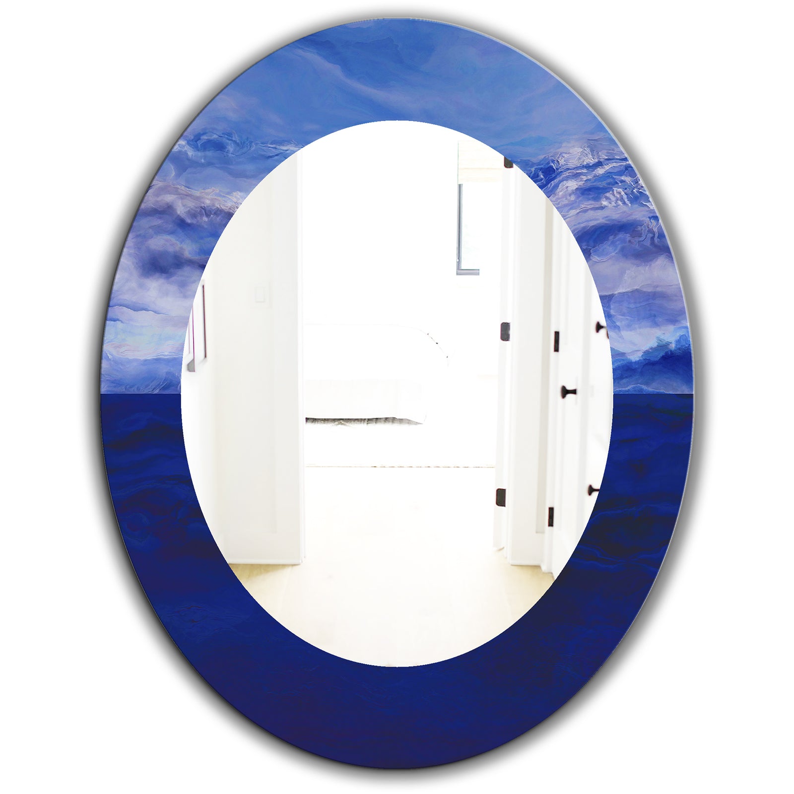 Blue Vibe - Traditional Mirror - Oval or Round Wall Mirror