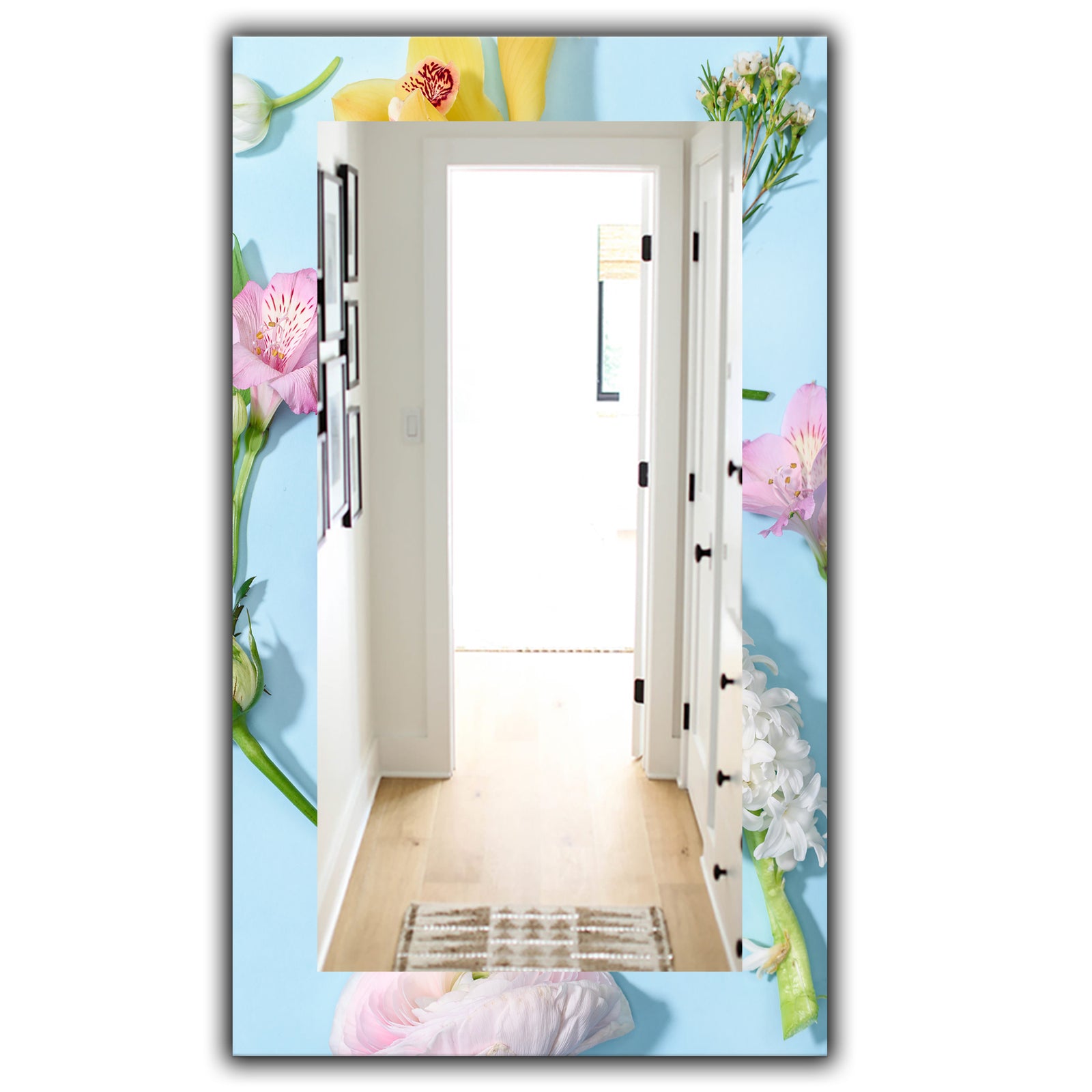 Blooming Flowers - Traditional Mirror - Vanity Mirror