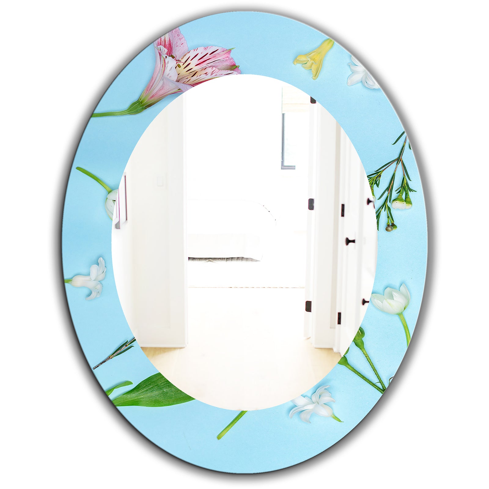 Blooming Rose - Traditional Mirror - Oval or Round Wall Mirror