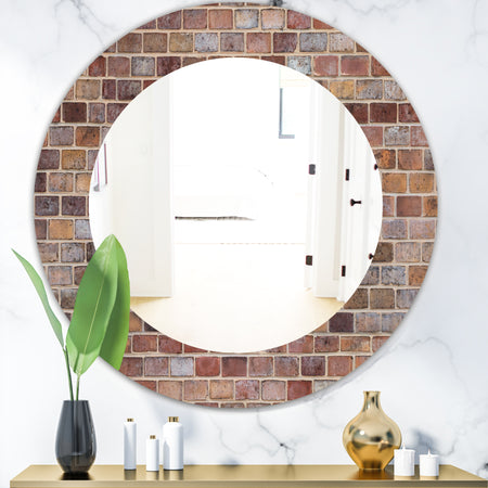 Brick III - Modern Mirror - Oval or Round Wall Mirror