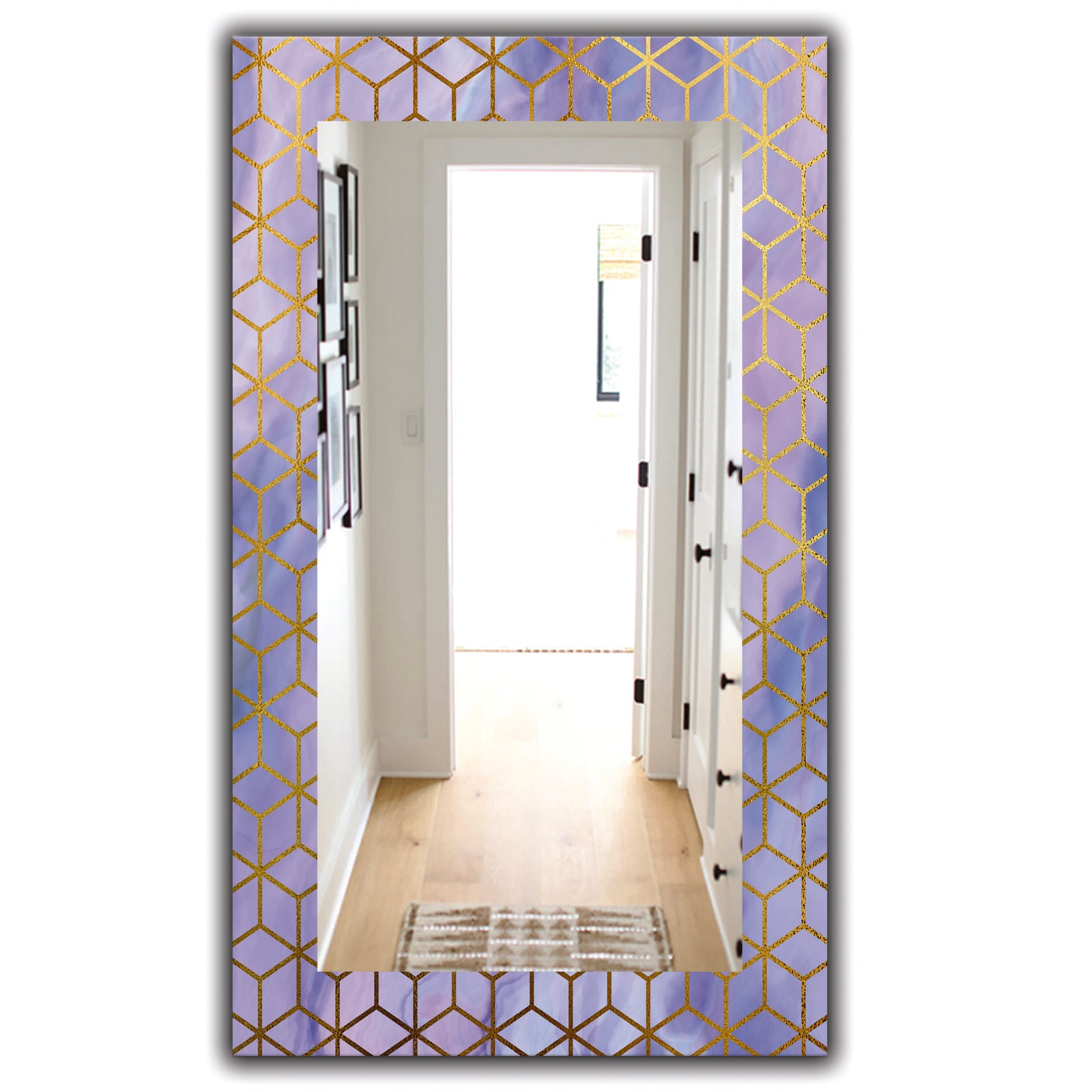 Capital Gold Honeycomb 5 - Modern Mirror - Wall Mirror