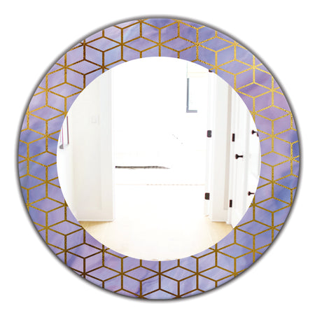 Capital Gold Honeycomb 5 - Modern Mirror - Oval or Round Wall Mirror