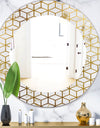 Capital Gold Honeycomb 6 - Modern Mirror - Frameless Oval or Round Wall Mirror