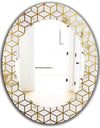Capital Gold Honeycomb 6 - Modern Mirror - Frameless Oval or Round Wall Mirror