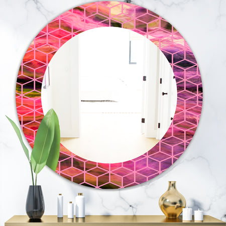Capital Gold Honeycomb 7 - Modern Mirror - Frameless Oval or Round Wall Mirror