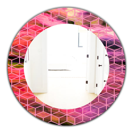 Capital Gold Honeycomb 7 - Modern Mirror - Frameless Oval or Round Wall Mirror