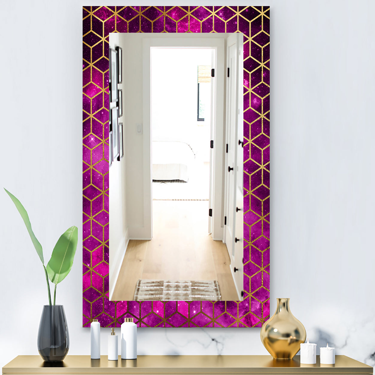 Capital Gold Honeycomb 10 - Modern Mirror - Vanity Mirror