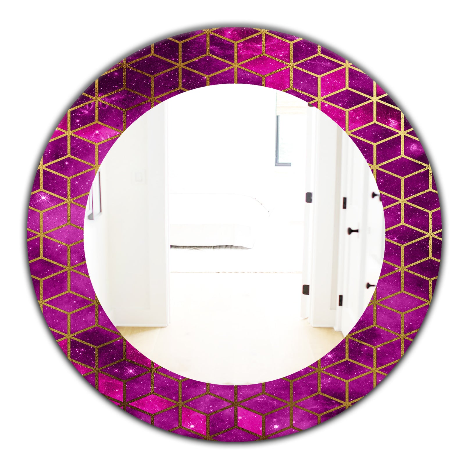 Capital Gold Honeycomb 10 - Modern Mirror - Oval or Round Wall Mirror
