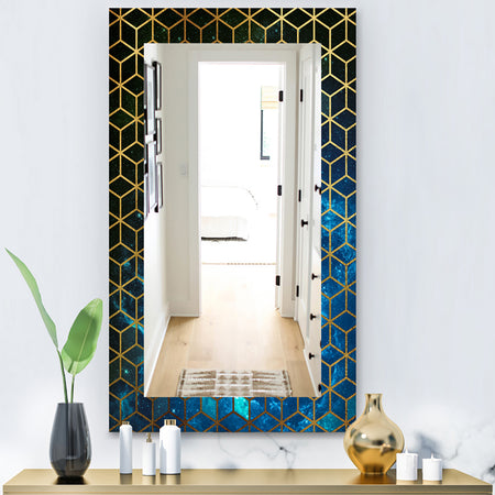 Capital Gold Honeycomb 11 - Modern Vanity Mirror - Frameless Contemporary Wall Mirror
