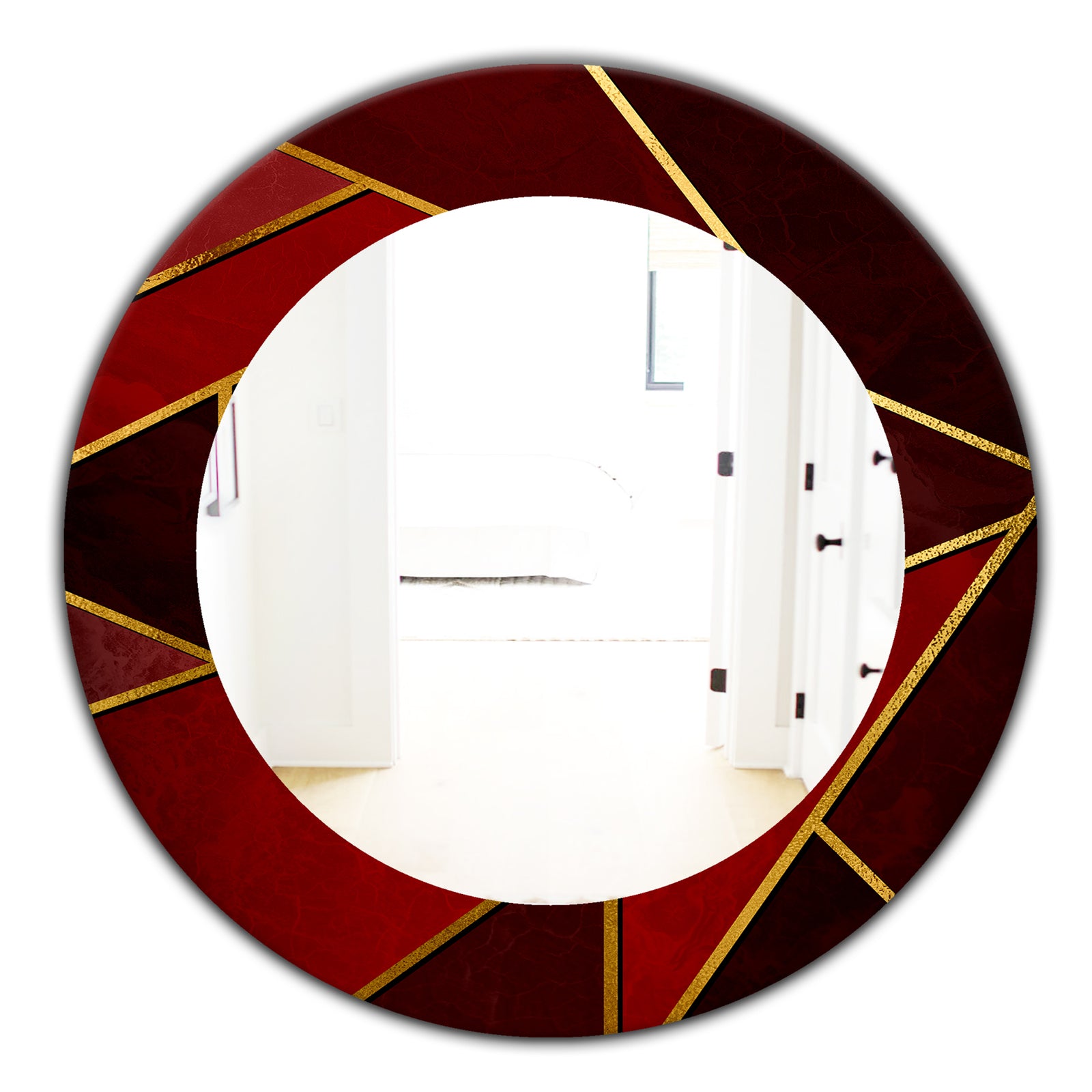 Capital Gold Honeycomb 12 - Modern Mirror - Frameless Contemporary Oval or Round Bathroom Mirror