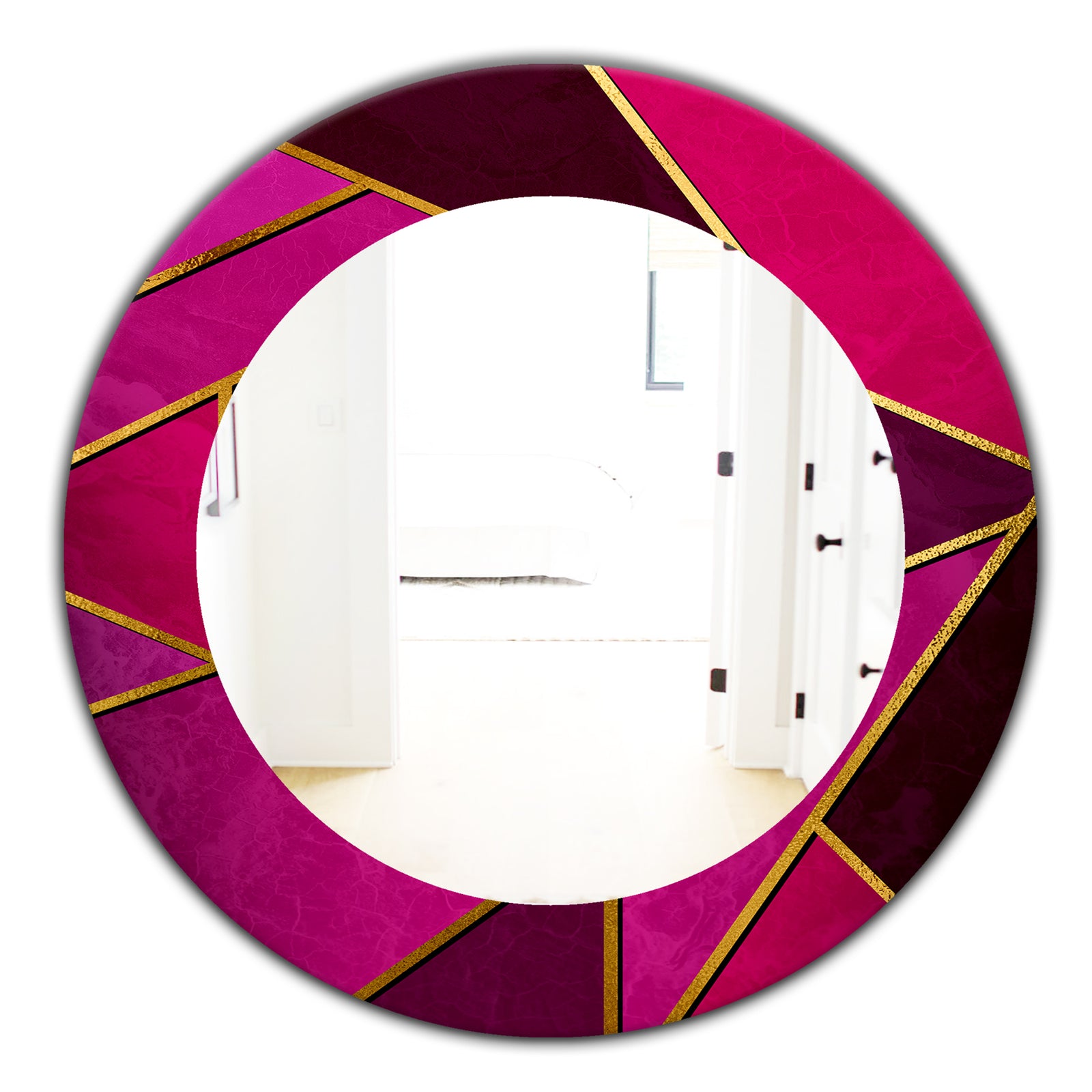 Capital Gold Honeycomb 2 - Modern Mirror - Oval or Round Wall Mirror