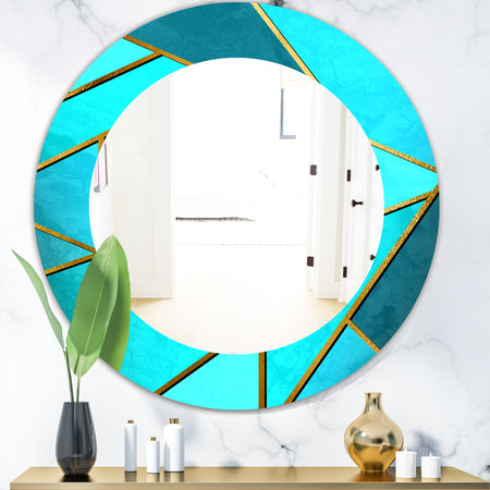 Capital Gold Honeycomb 3 - Modern Mirror - Oval or Round Wall Mirror